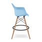Pyramid Counter Stool With Arms, Blue By World Modern Design  | Counter Stools | Modishstore - 3