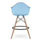 Pyramid Counter Stool With Arms, Blue By World Modern Design  | Counter Stools | Modishstore - 2