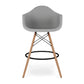 Pyramid Counter Stool With Arms, Gray By World Modern Design | Counter Stools | Modishstore - 4