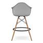 Pyramid Counter Stool With Arms, Gray By World Modern Design | Counter Stools | Modishstore - 3
