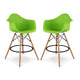 Pyramid Counter Stool With Arms, Green By World Modern Design | Counter Stools | Modishstore - 6