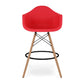 Pyramid Counter Stool With Arms, Red By World Modern Design | Counter Stools | Modishstore - 4