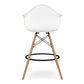 Pyramid Counter Stool With Arms, White By World Modern Design | Counter Stools | Modishstore - 2