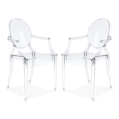 Crystal Armchair, Clear By World Modern Design | Dining Chairs | Modishstore