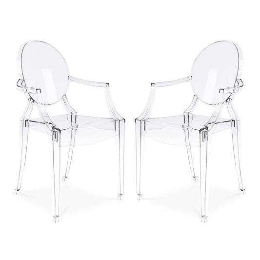 Crystal Armchair, Clear By World Modern Design | Dining Chairs | Modishstore