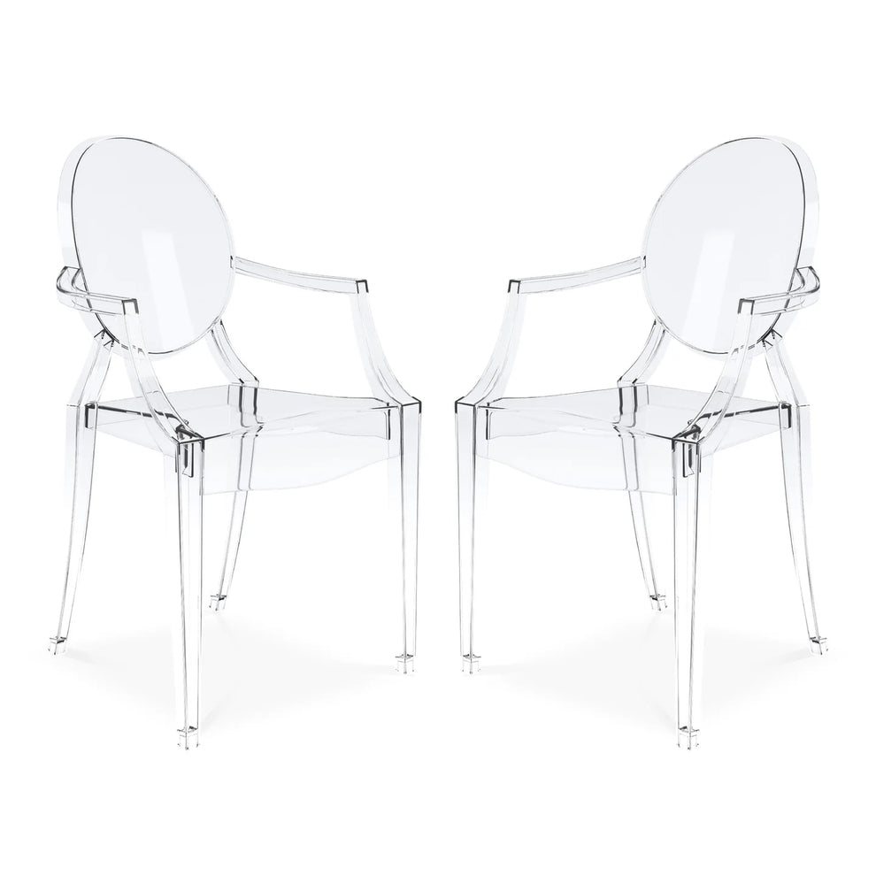 Crystal Armchair, Clear By World Modern Design | Dining Chairs | Modishstore