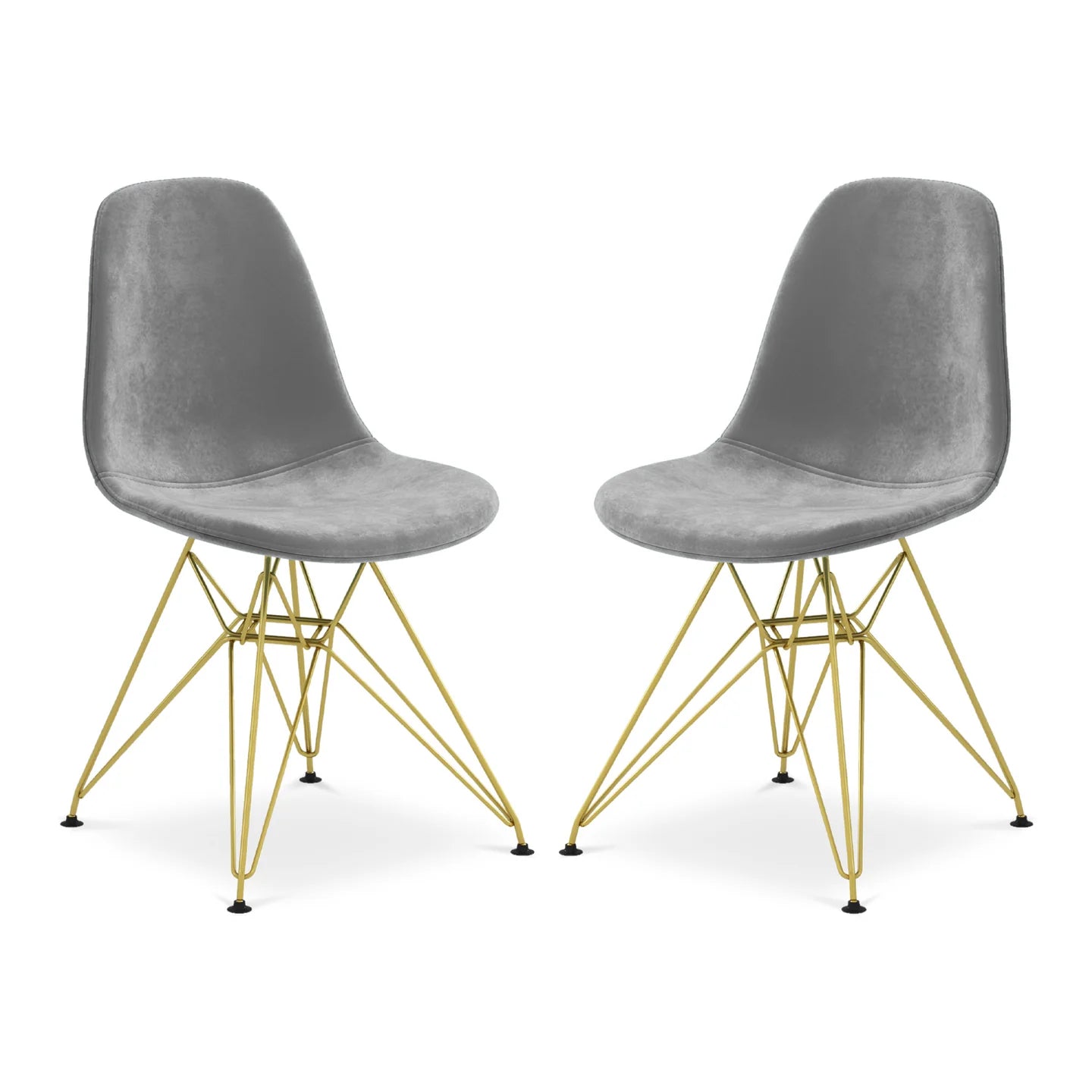 Tower Dining Chair, Gray Velvet By World Modern Design | Dining Chairs | Modishstore - 5