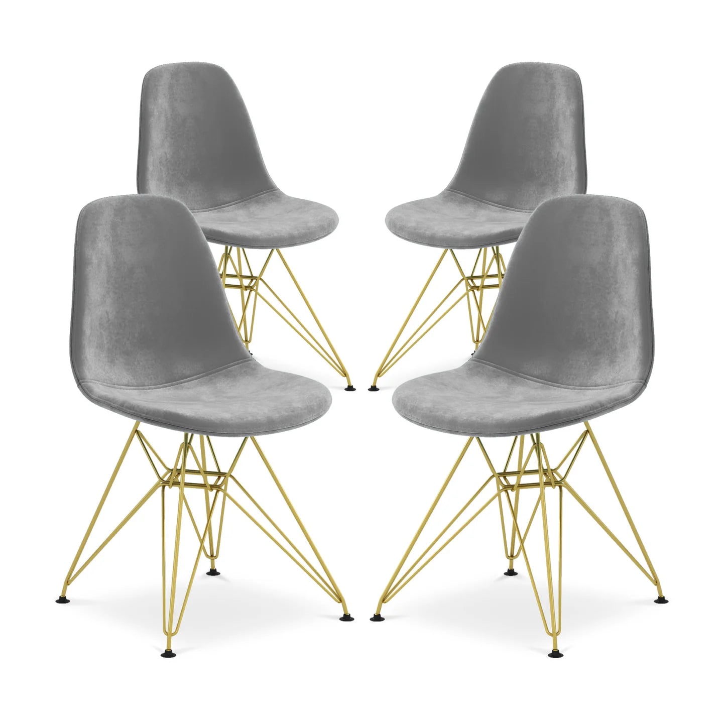 Tower Dining Chair, Gray Velvet By World Modern Design | Dining Chairs | Modishstore - 6