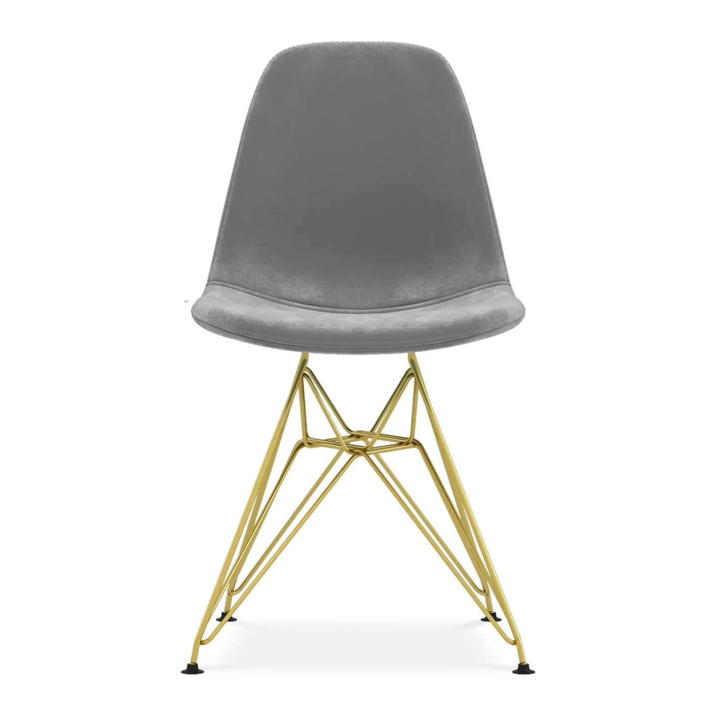 Tower Dining Chair, Gray Velvet By World Modern Design | Dining Chairs | Modishstore