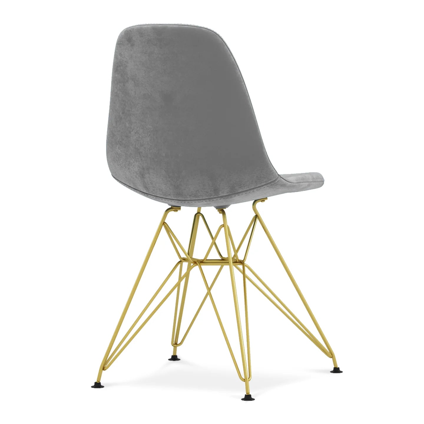 Tower Dining Chair, Gray Velvet By World Modern Design | Dining Chairs | Modishstore - 3