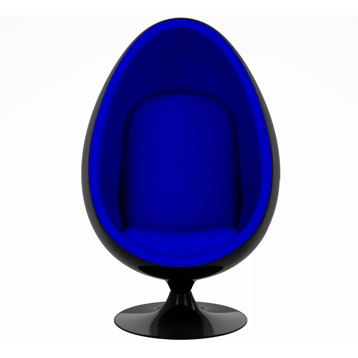 Easter Egg Chair, Blue & Black By World Modern Design | Lounge Chairs | Modishstore
