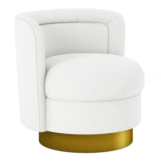 Aspen Swivel Chair, Gold Base By World Modern Design | Lounge Chairs | Modishstore