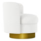 Aspen Swivel Chair, Gold Base By World Modern Design | Lounge Chairs | Modishstore - 4