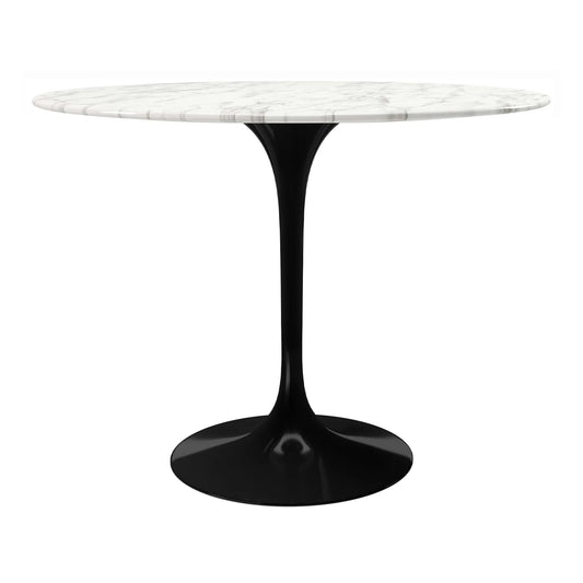 Rose 40" Round Marble Dining Table, Black Base By World Modern Design | Dining Tables | Modishstore