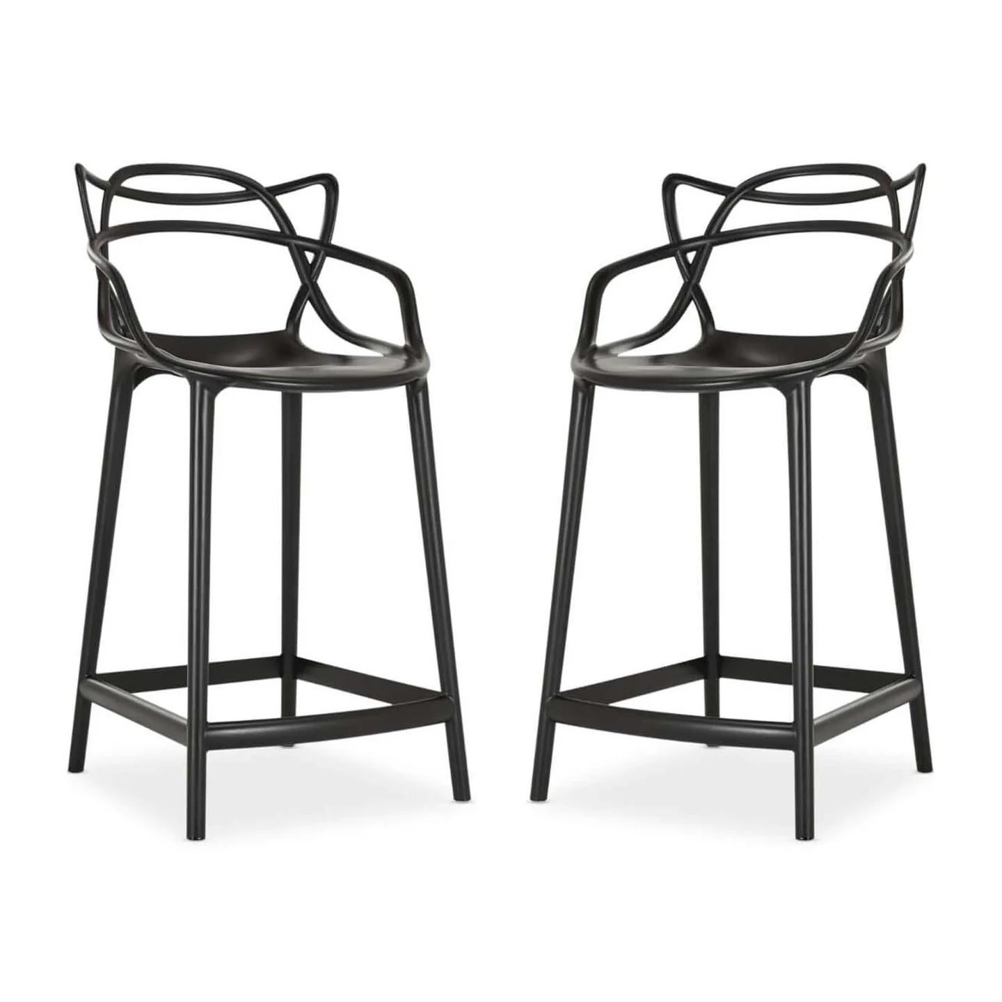 Monte Bar Stool, Black By World Modern Design | Bar Stools | Modishstore - 4