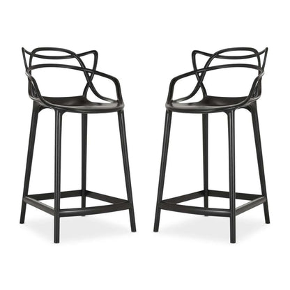 Monte Bar Stool, Black By World Modern Design | Bar Stools | Modishstore - 4