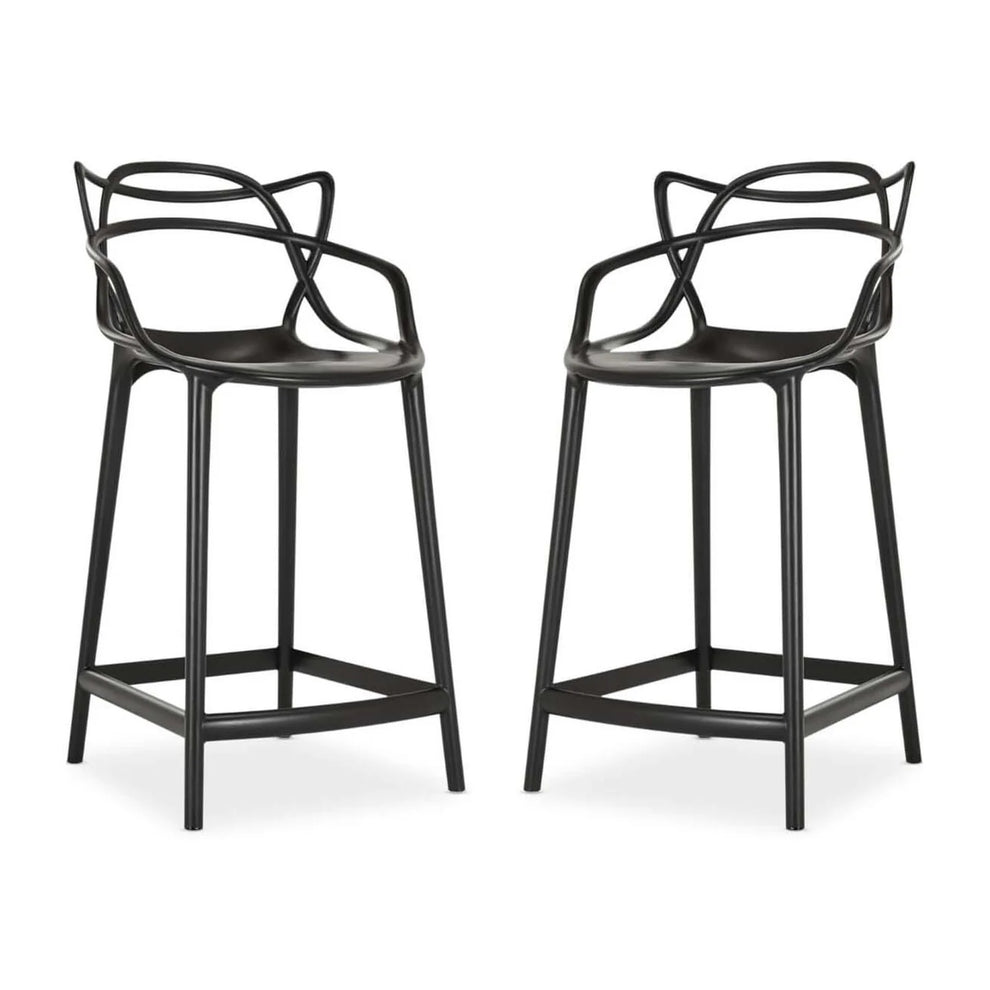 Monte Bar Stool, Black By World Modern Design | Bar Stools | Modishstore - 4