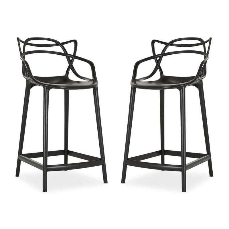 Monte Bar Stool, Black By World Modern Design | Bar Stools | Modishstore - 4
