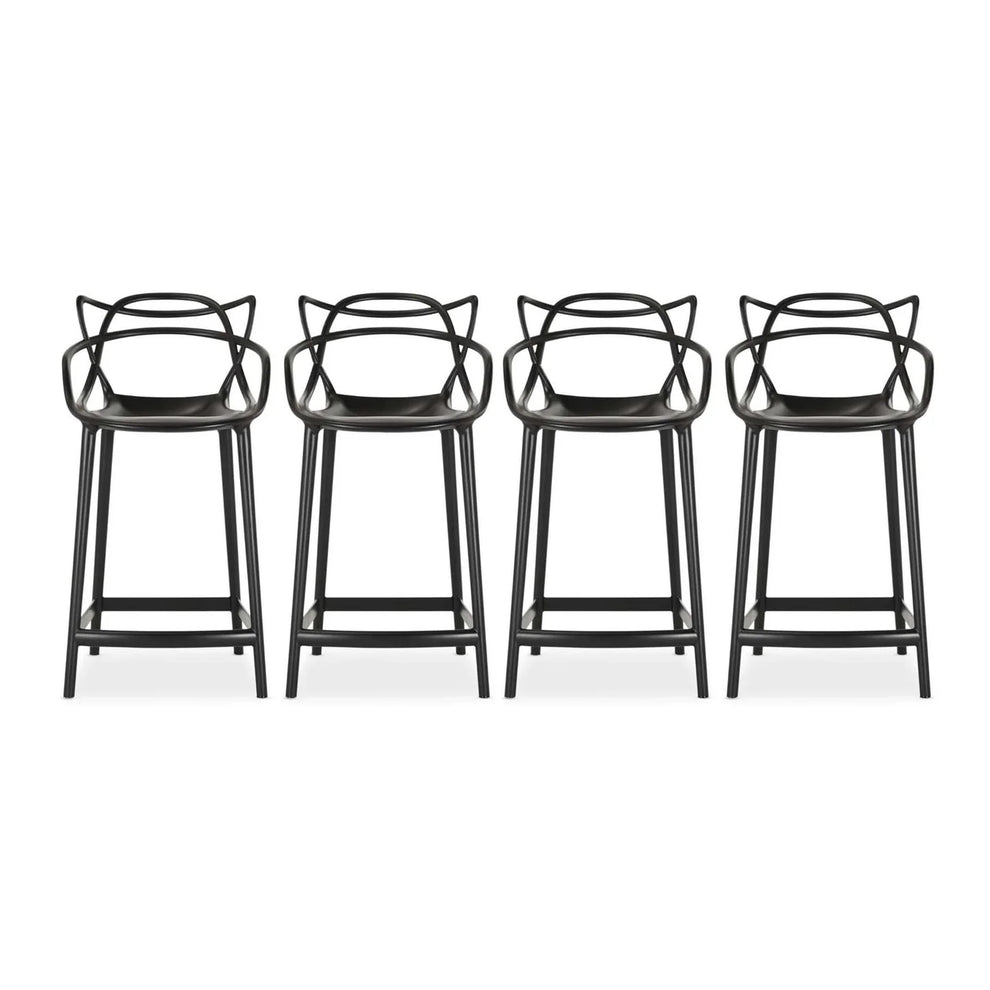 Monte Bar Stool, Black By World Modern Design | Bar Stools | Modishstore - 7