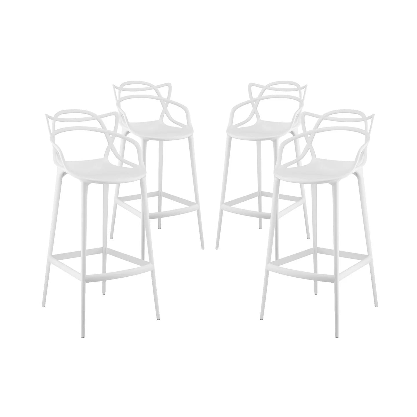 Monte Bar Stool, White By World Modern Design | Bar Stools | Modishstore - 6