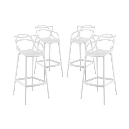 Monte Bar Stool, White By World Modern Design | Bar Stools | Modishstore - 6