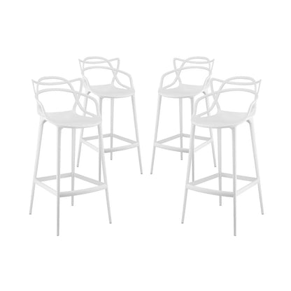 Monte Bar Stool, White By World Modern Design | Bar Stools | Modishstore - 6