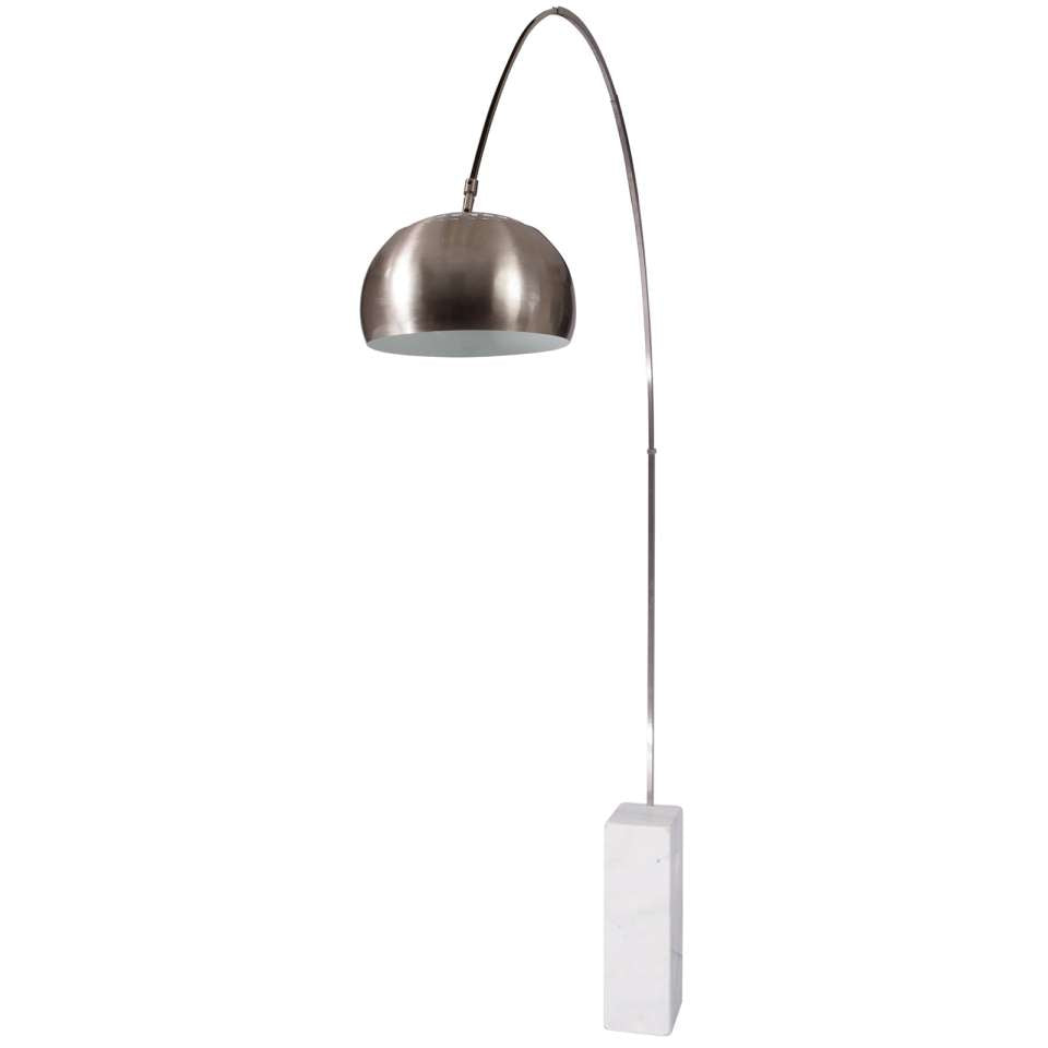 LeisureMod Arco Lamp with Marble Cube Base | Floor Lamps | Modishstore - 9