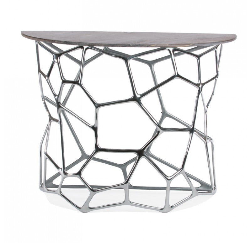 Gold Leaf Design Group Cell Console Wall Table with Marble Top | Console Tables | Modishstore - 3