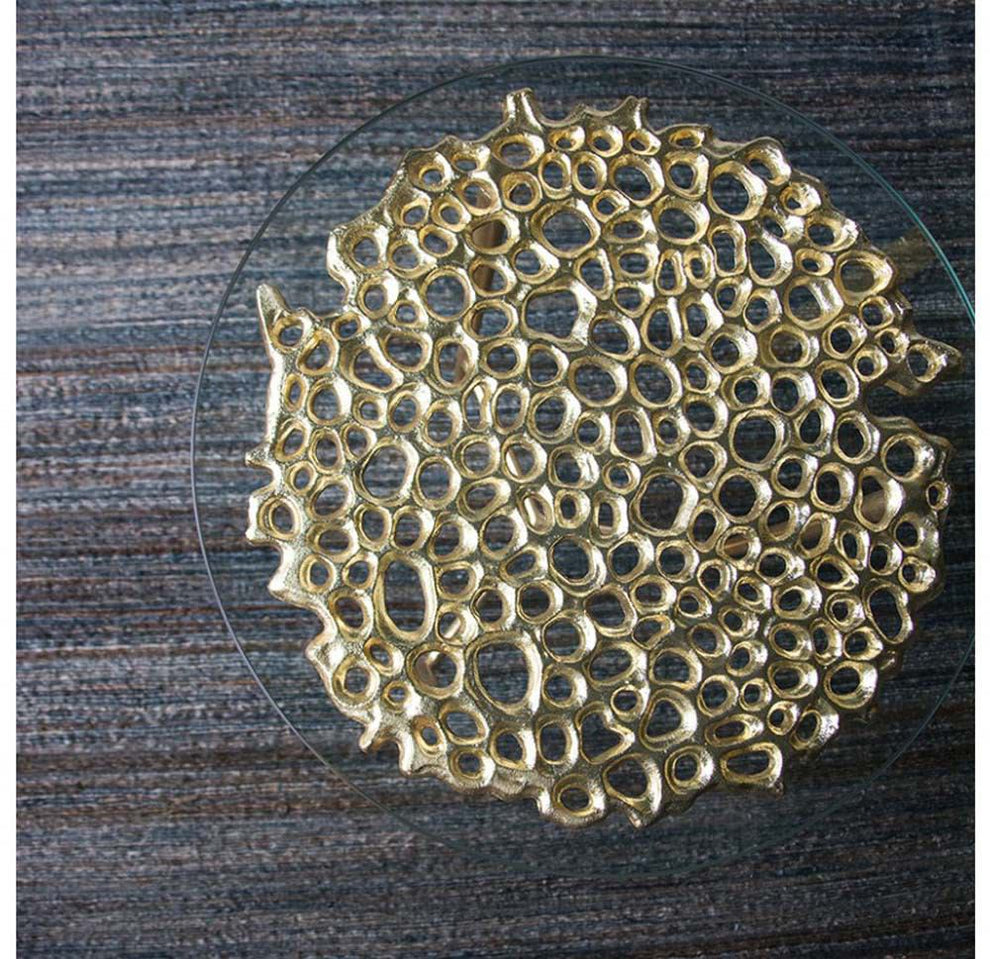 Gold Leaf Design Group Sponge Accent Table | Accent Tables | Modishstore - 3