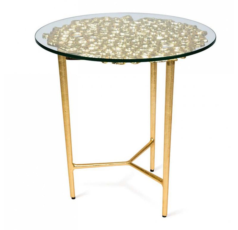 Gold Leaf Design Group Sponge Accent Table | Accent Tables | Modishstore