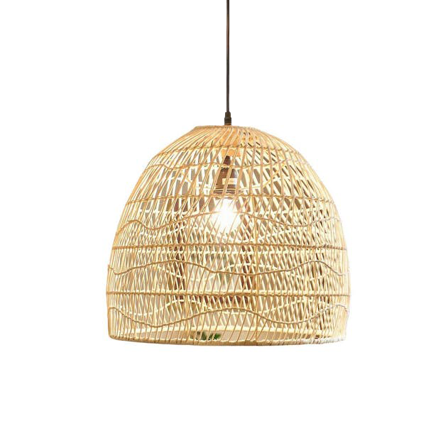 Rattan Dome  Hemp Lamp-3