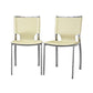 Baxton Studio Montclare Ivory Leather Modern Dining Chair (Set of 2) | Modishstore | Dining Chairs - 2