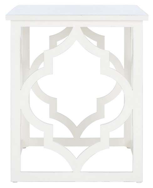 Safavieh Milo Trellis Gold Leaf End Table - Cream | Accent Tables | Modishstore - 2