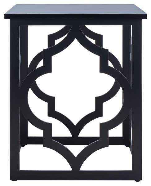 Safavieh Milo Trellis Gold Leaf End Table - Black | Accent Tables | Modishstore - 2