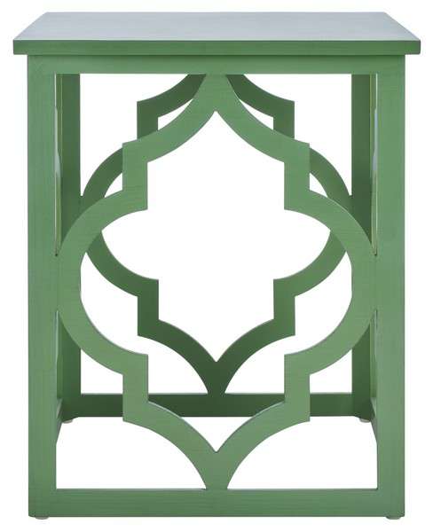 Safavieh Milo Trellis Gold Leaf End Table - Green | Accent Tables | Modishstore - 2