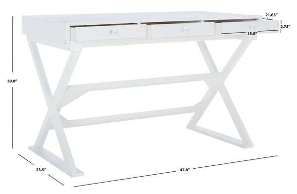 Safavieh Gilbert Desk - White | Desks | Modishstore - 4