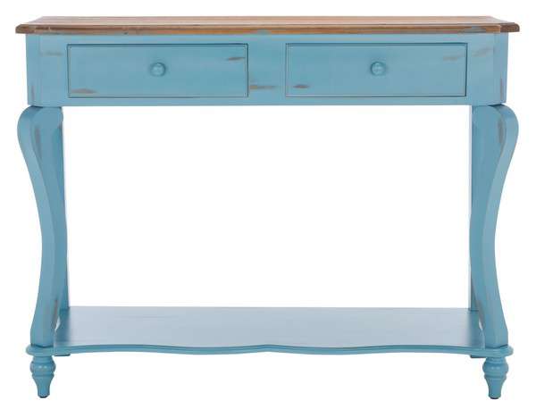 Safavieh Katie Console With 2 Storage Drawer - Blue | Console Tables | Modishstore - 2