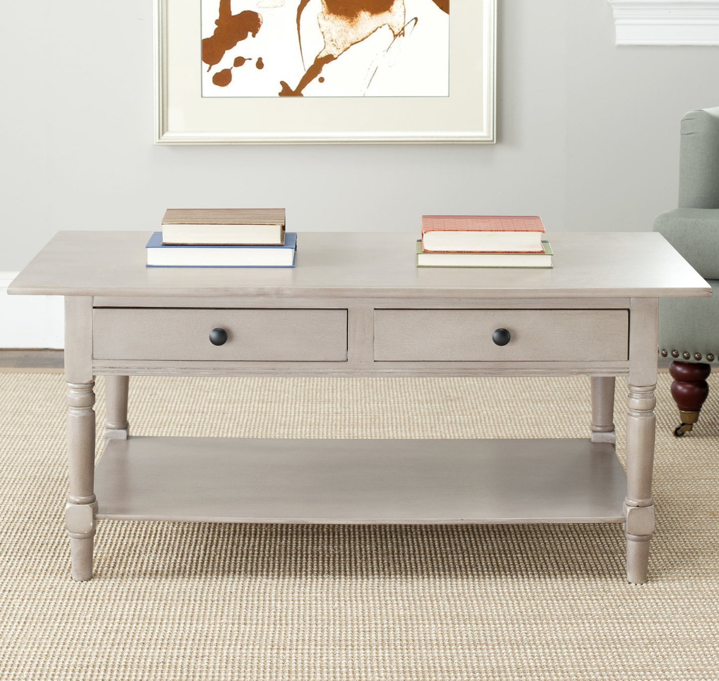 Safavieh Boris 2 Drawer Coffee Table | Coffee Tables | Modishstore - 1