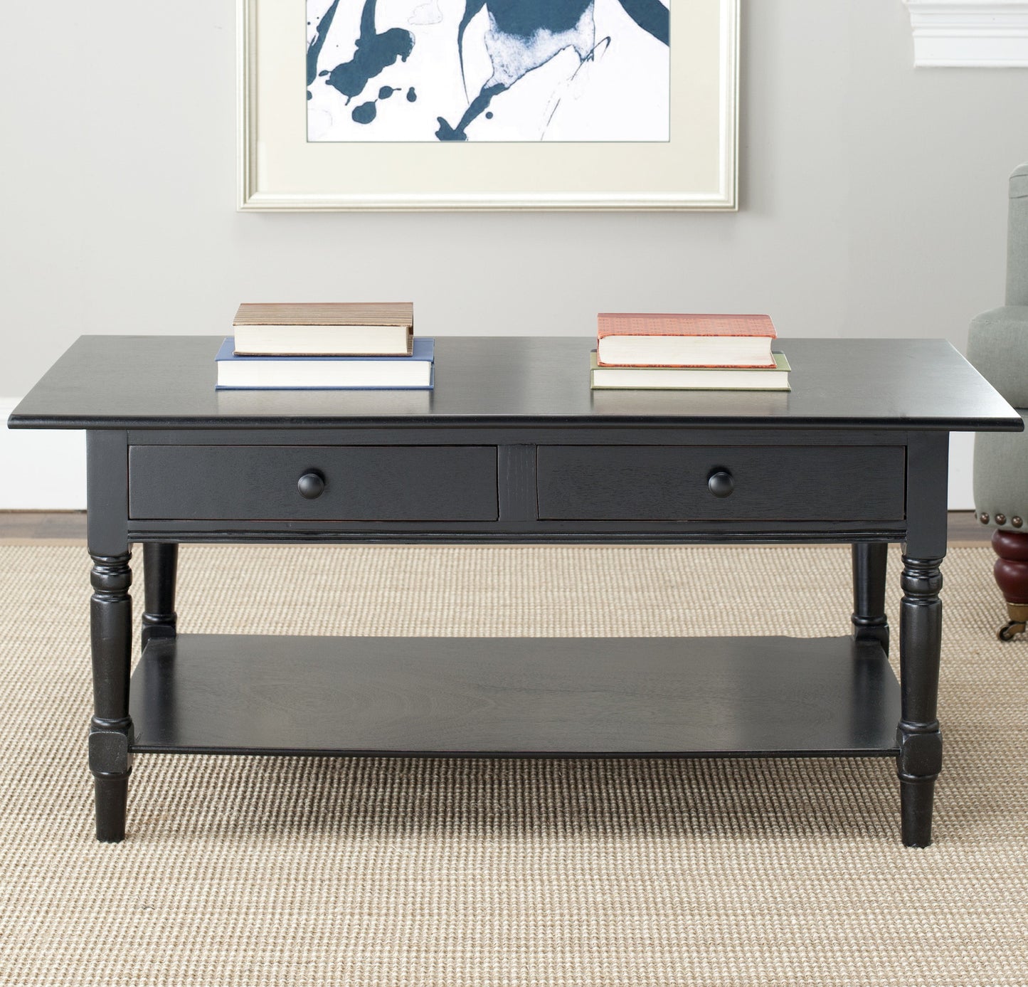 Safavieh Boris 2 Drawer Coffee Table | Coffee Tables | Modishstore - 3