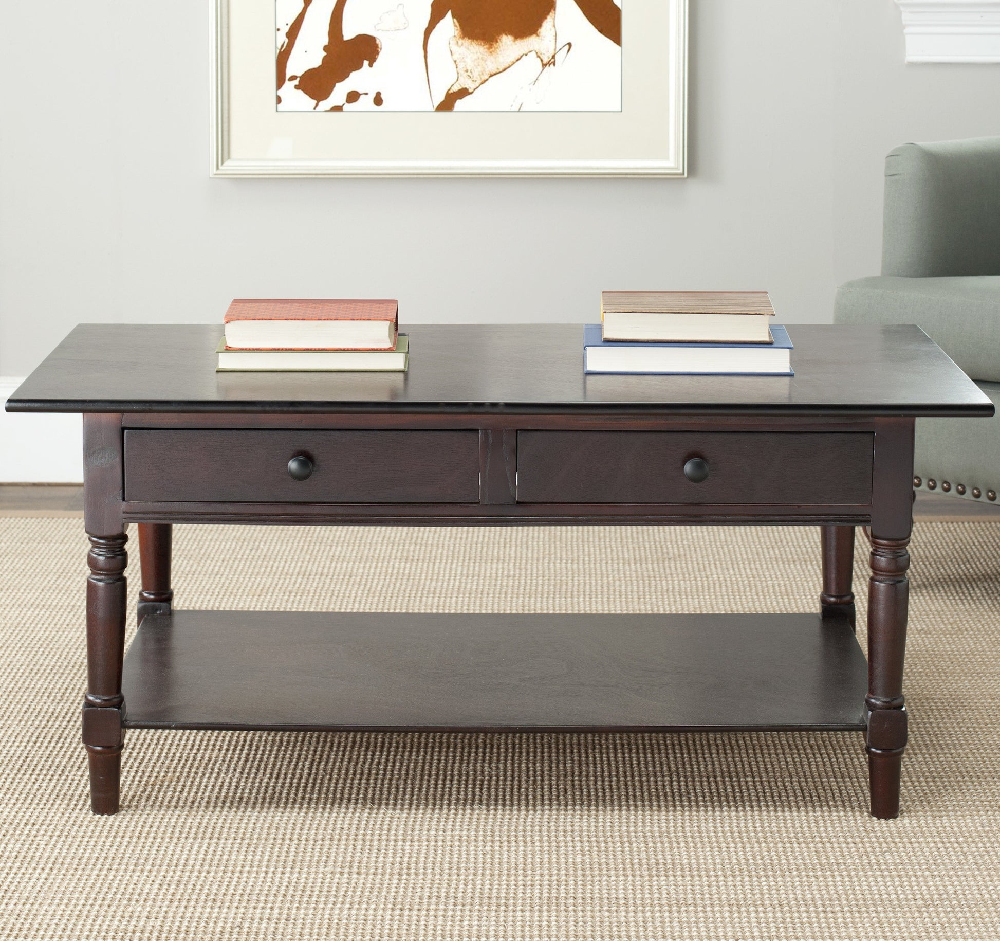 Safavieh Boris 2 Drawer Coffee Table | Coffee Tables | Modishstore - 5