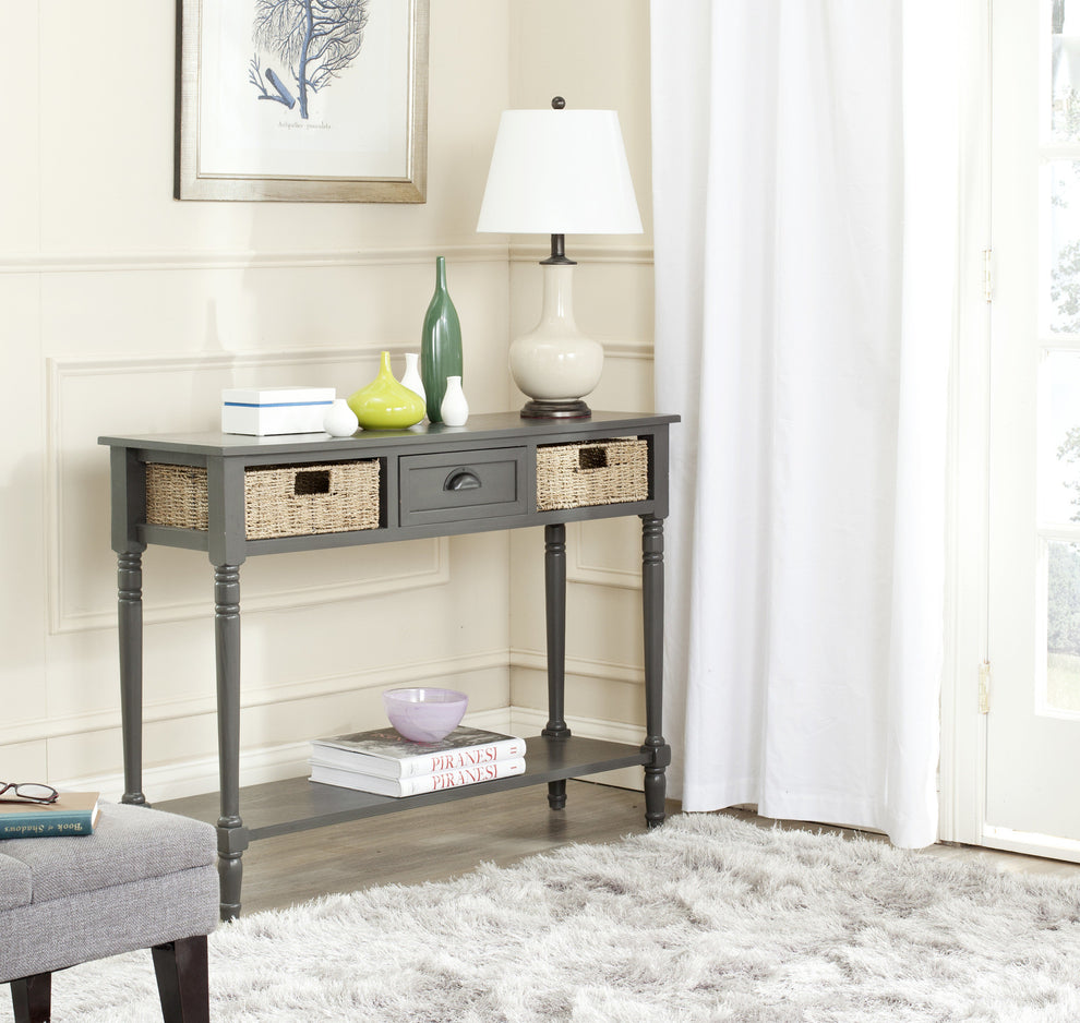 Safavieh Winifred Wicker Console Table With Storage | Console Tables | Modishstore - 4