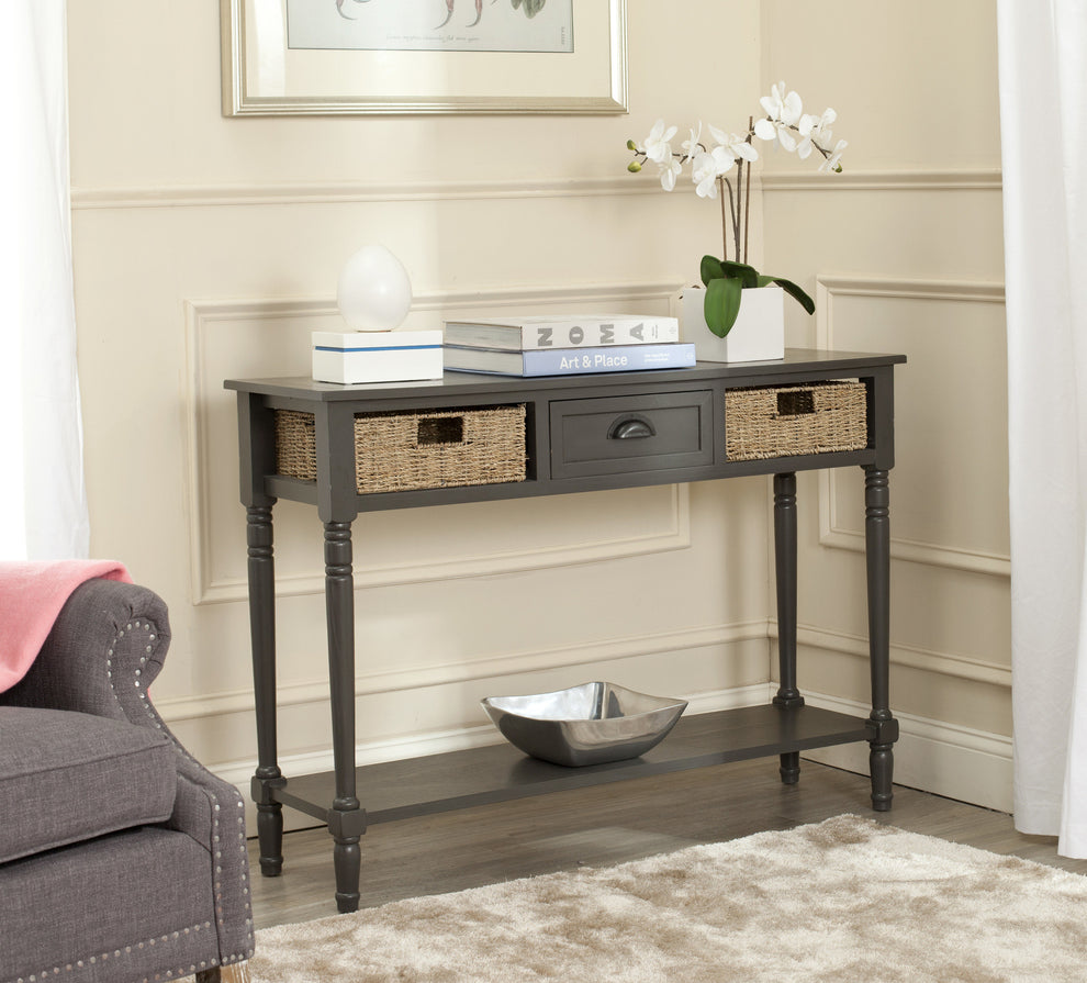 Safavieh Winifred Wicker Console Table With Storage | Console Tables | Modishstore - 1