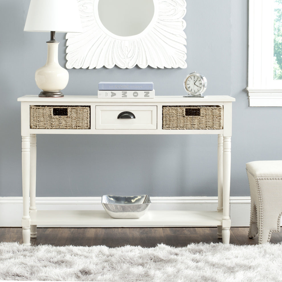 Safavieh Winifred Wicker Console Table With Storage | Console Tables | Modishstore - 7