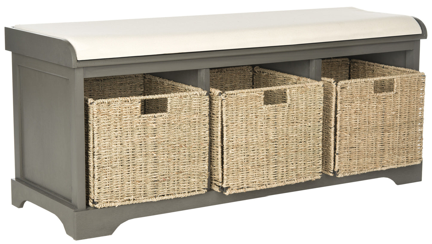 Safavieh Lonan  Wicker Storage Bench | Benches | Modishstore - 6