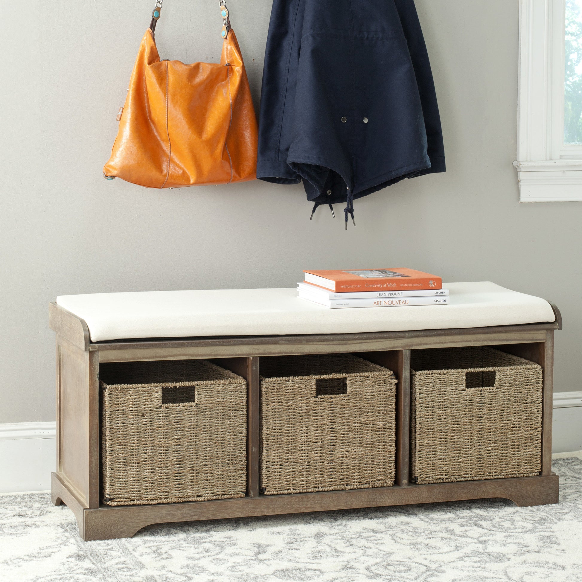 Safavieh Lonan  Wicker Storage Bench | Benches | Modishstore - 1
