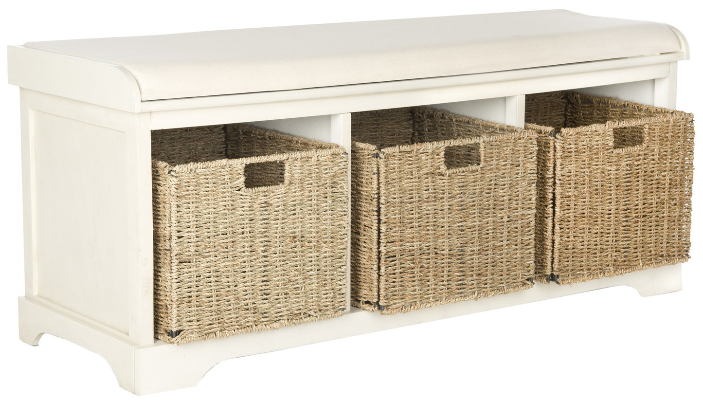 Safavieh Lonan  Wicker Storage Bench | Benches | Modishstore - 13