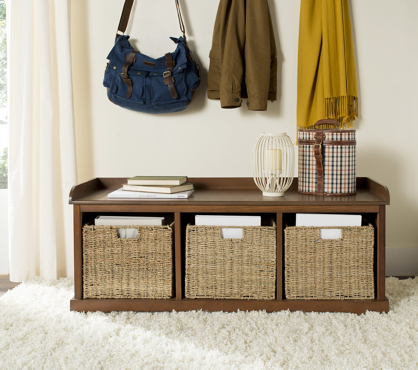 Safavieh Lonan  Wicker Storage Bench | Benches | Modishstore - 3