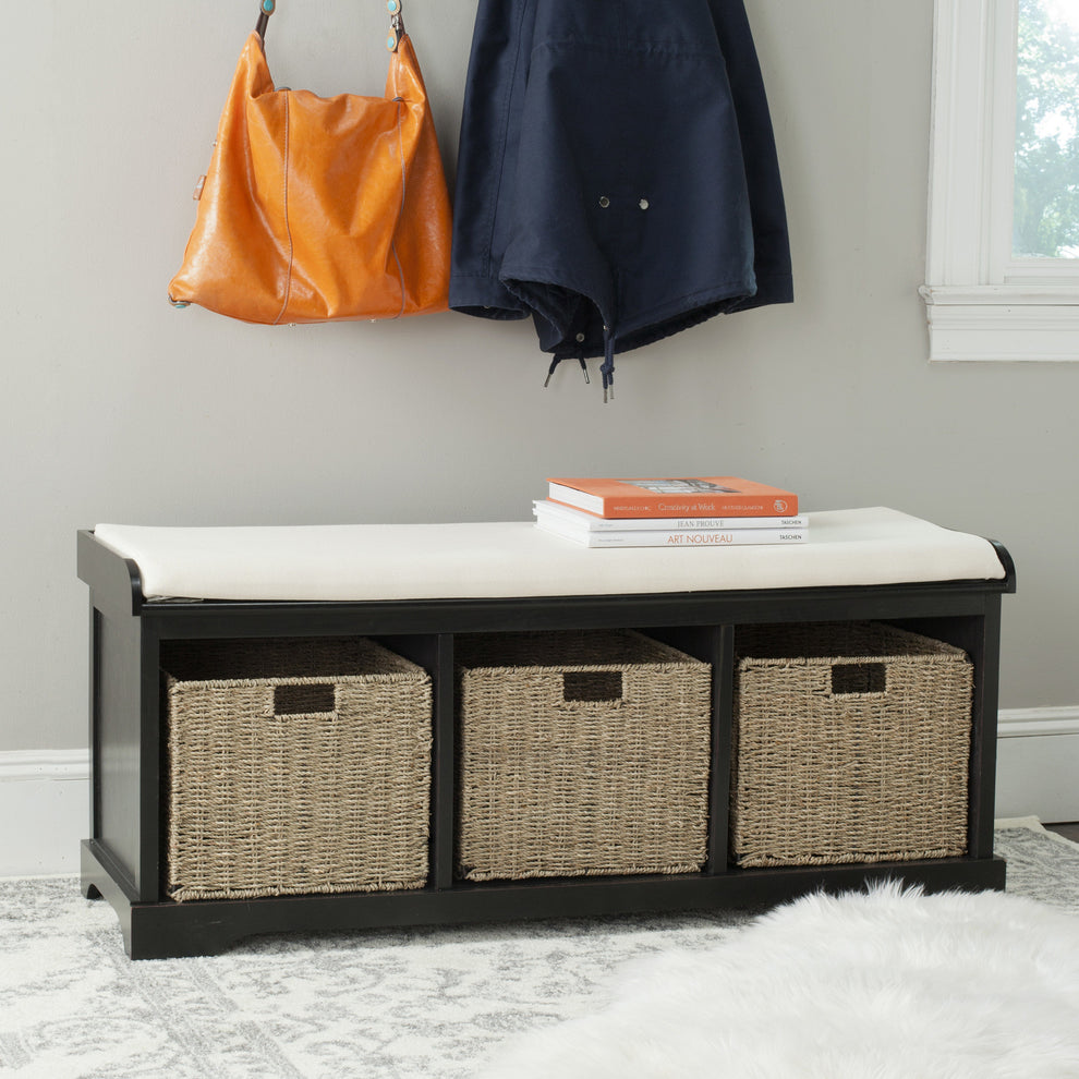 Safavieh Lonan  Wicker Storage Bench | Benches | Modishstore - 5