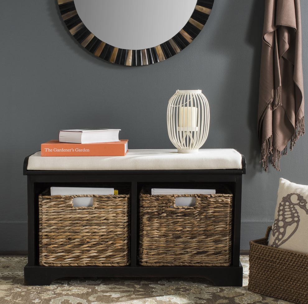 Safavieh Freddy Wicker Storage Bench | Benches | Modishstore - 2