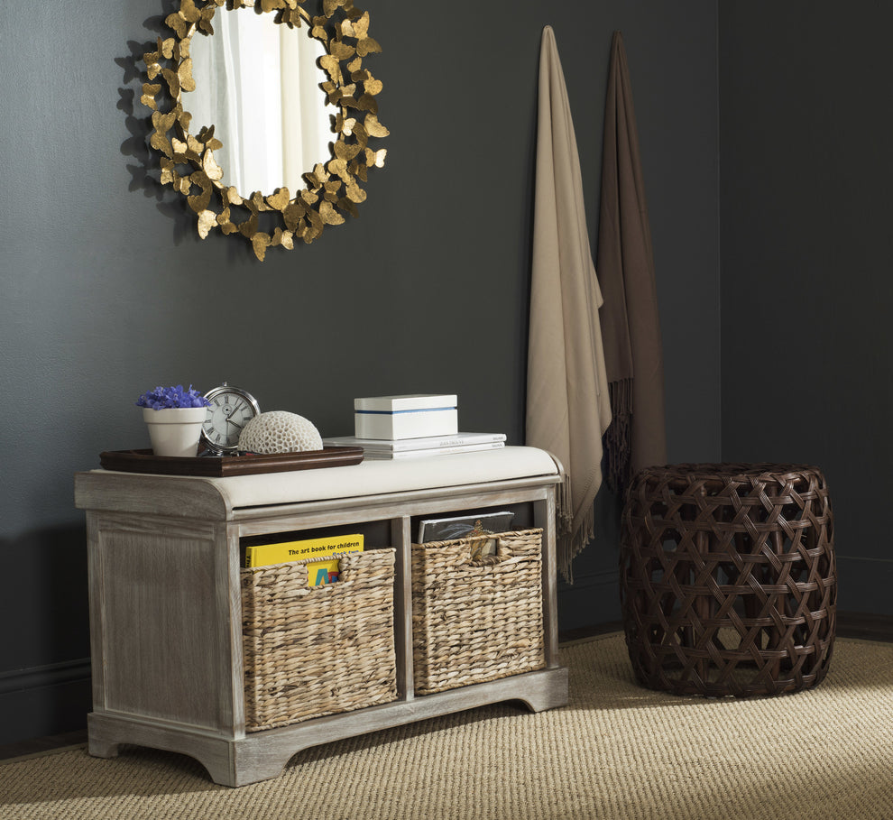 Safavieh Freddy Wicker Storage Bench | Benches | Modishstore - 5